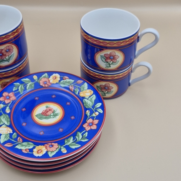 Set of 4 Vintage Misono Avignon Cups and Saucers #4855 Indonesia 1993 - Picture 4 of 12
